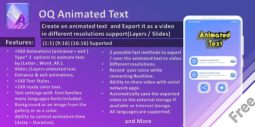Animated Text Creator - Text A 4.1.15 APK + Mod (Remove ads) for Android