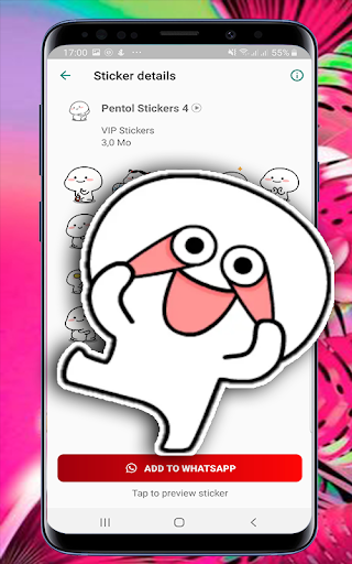 Android application WASticker Animated Pentol screenshort