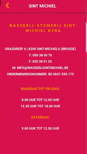 Android application Wasserij Sint Michiel screenshort