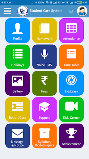 Student Care System App Screen 3