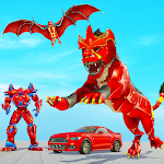 Cover Image of Download Lion Robot Car Game 2021 – Flying Bat Robot Games  APK