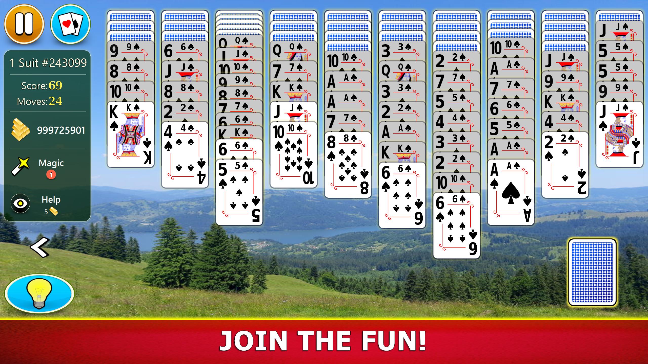 Android application Spider Solitaire Mobile screenshort