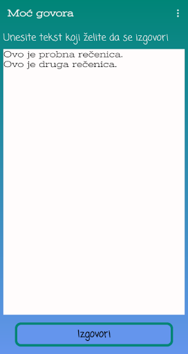 Android application Moć govora screenshort