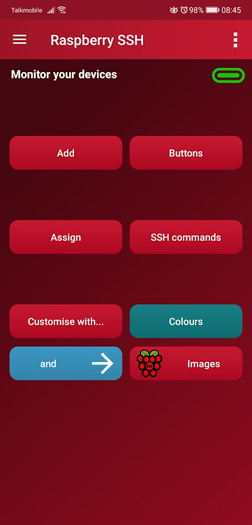 Raspberry SSH Custom Buttons - 6 - (Android)
