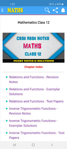 Maths Class 12th Notes  NCERT Solutions