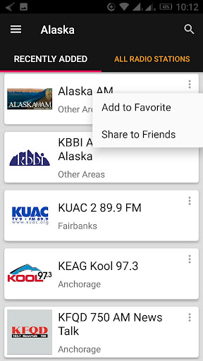 Android application Alaska Radio Stations - USA screenshort