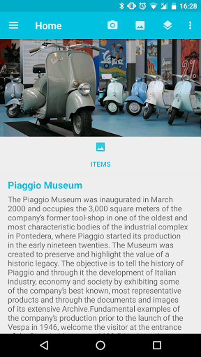 Android application Piaggio Museum screenshort