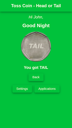 Toss Coin - Head or Tail Screen 2