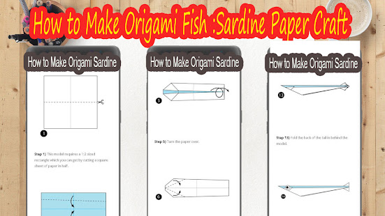 How to Make Origami Sardine and Fish Paper Craft 1.0 APK + Mod (Unlimited money) إلى عن على ذكري المظهر