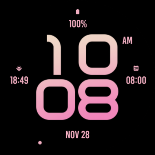 Blush Pink Stylish Watch Face logo
