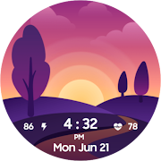 Time Scene Digital watch face