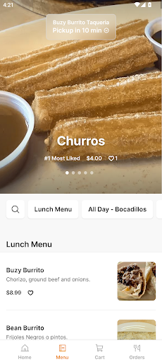 Buzy Burrito Taqueria Screen 2