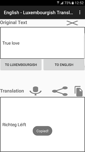 Luxembourgish Translator Screen 2