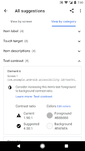 Accessibility Scanner Screenshot