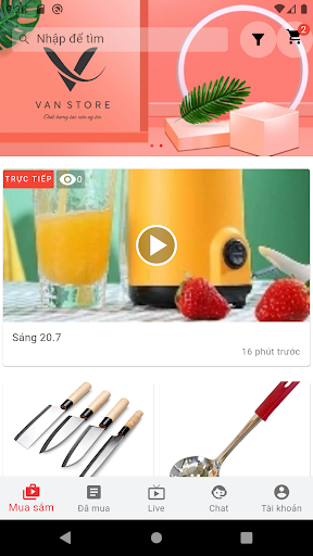Android application Vân Store screenshort