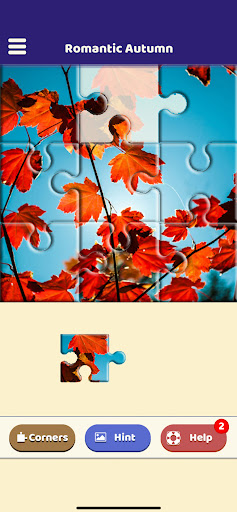 Android application Romantic Autumn Puzzle screenshort
