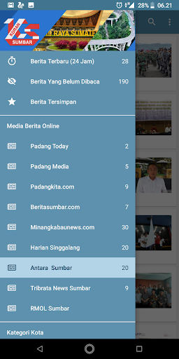 Android application Koran Sumbar : Berita Sumatera screenshort