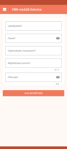 VBN Mobilā lietotne Screen 2