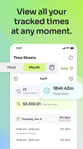 Time Clock: Easy Hours Tracker screenshot