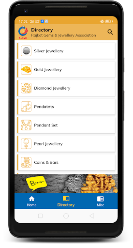 Gems And Jewellery Association Screen 3