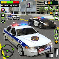 США Полиция Ночь Автомобиль 3D