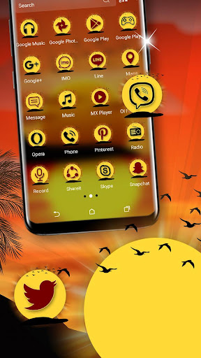 Android application Sunset Launcher Theme screenshort