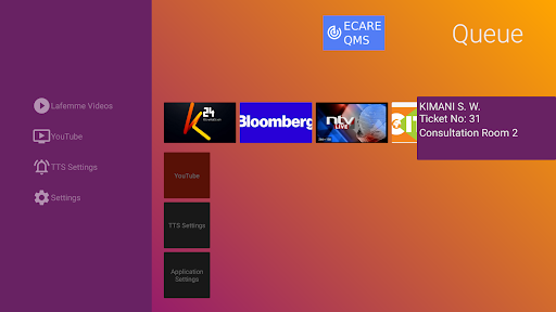 Android application ECARE AFRICA QMS screenshort