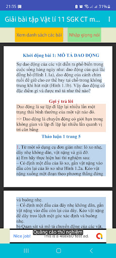 Android application GBT Vật lí 11 SGK CT mới 2018 screenshort