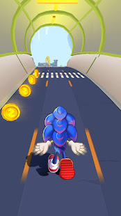 Hedgehog 3D Blue Run 1.1 APK screenshots 4
