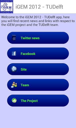 Android application iGEM 2012 - TUDelft screenshort