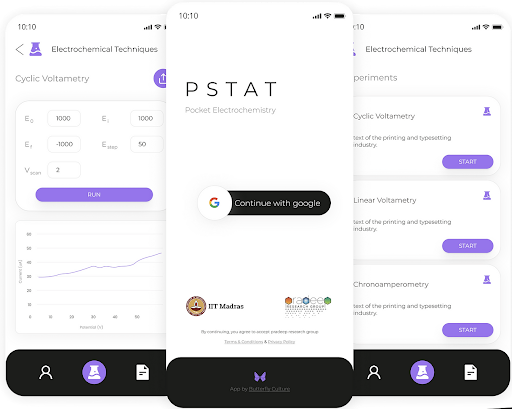 Android application Pocket Electrochemistry screenshort