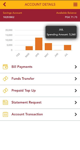 Kina Retail Mobile Banking Screen 3
