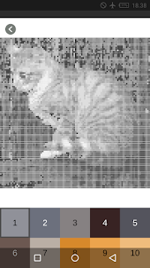 Cat Color Number - Pixel Art