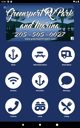 Screenshot of Greensport RV Park and Marina
