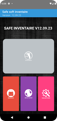 Android application Safe inventaire screenshort