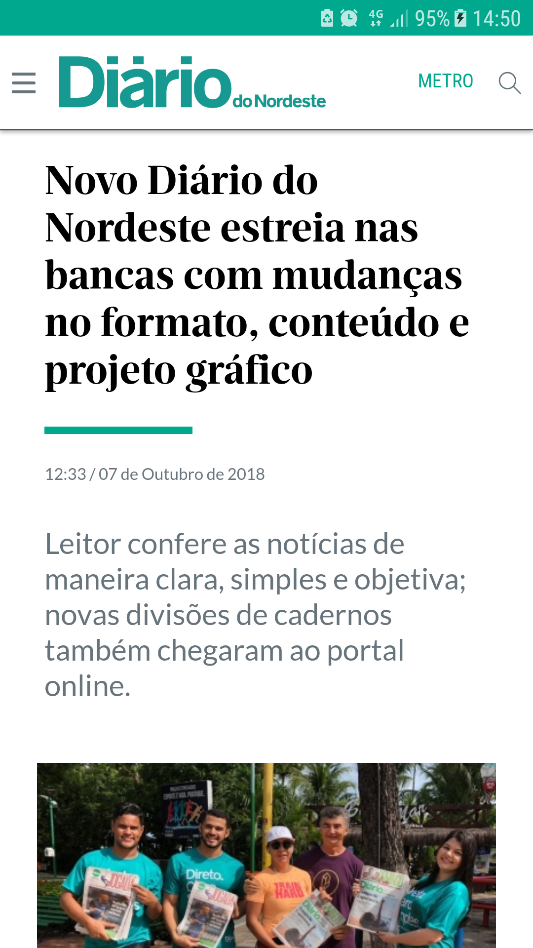 Android application Diário do Nordeste screenshort