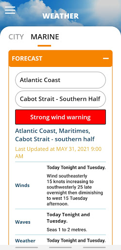 Weather To Boat Screen 2