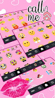 screenshot of Pink Girly Love Keyboard Theme