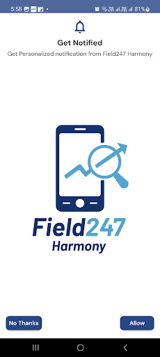 Android application Field247 Harmony Admin screenshort