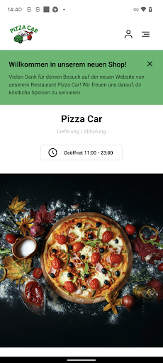 Android application Pizza Car screenshort