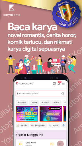 Android application KaryaKarsa: Baca & Buat Cerita screenshort