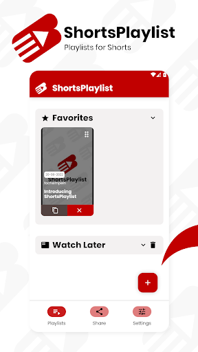 Android application ShortsPlaylist screenshort