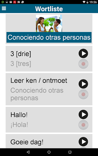 Screenshot of Learn Afrikaans - 50 languages