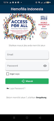 Android application Hemofilia Indonesia screenshort