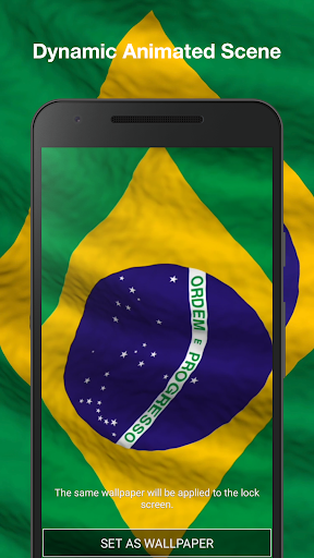 Brazil Flag Live Wallpaper Screen 2