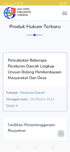 JDIH DPRD Kab. Cirebon Screen 2