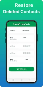 Recover deleted contact