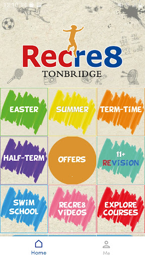 Android application Recre8 Children's Courses screenshort