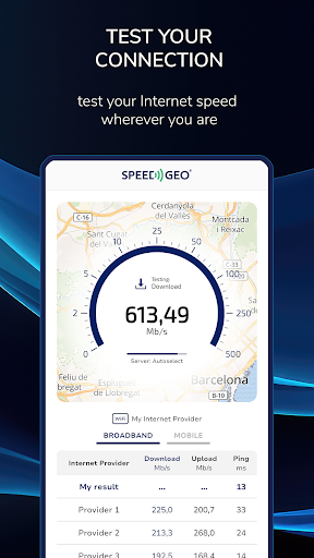 Screenshot of Speed Test by SPEEDGEO