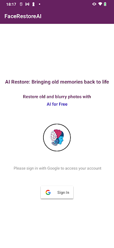Android application FaceRestore AI screenshort